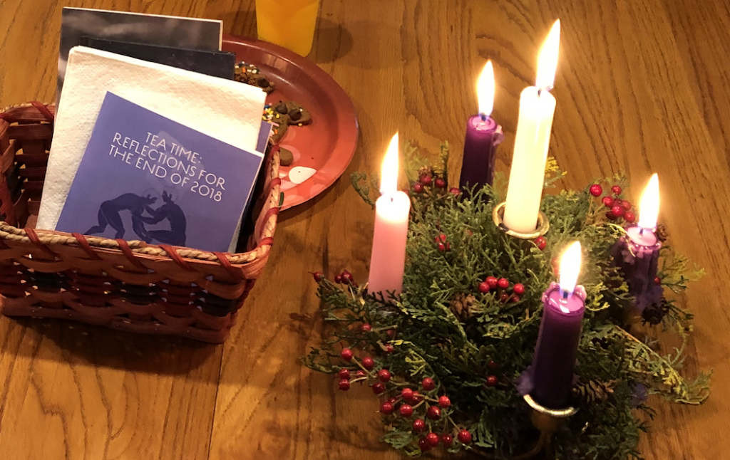 Advent wreath with candles